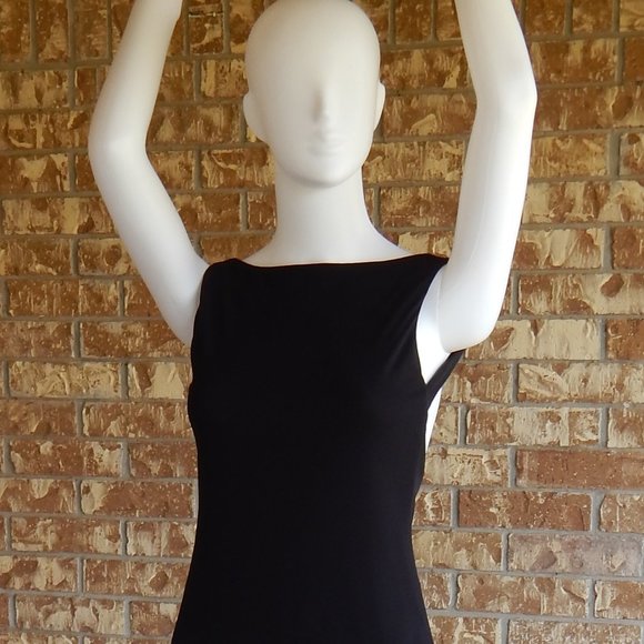 Laundry size 4 LONG BLACK LOW BACK CHIC DRESS - Picture 12 of 15